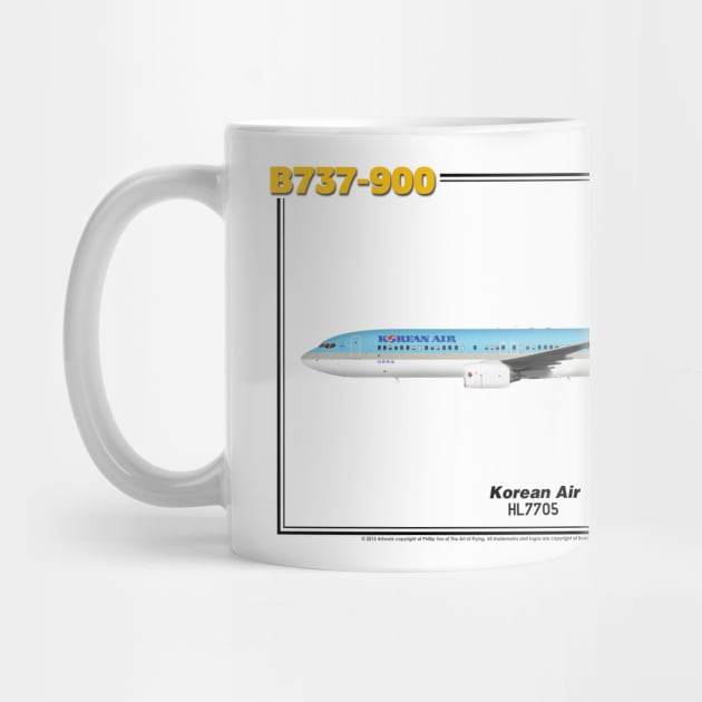 Boeing B737-900 - Korean Air (Art Print) by TheArtofFlying